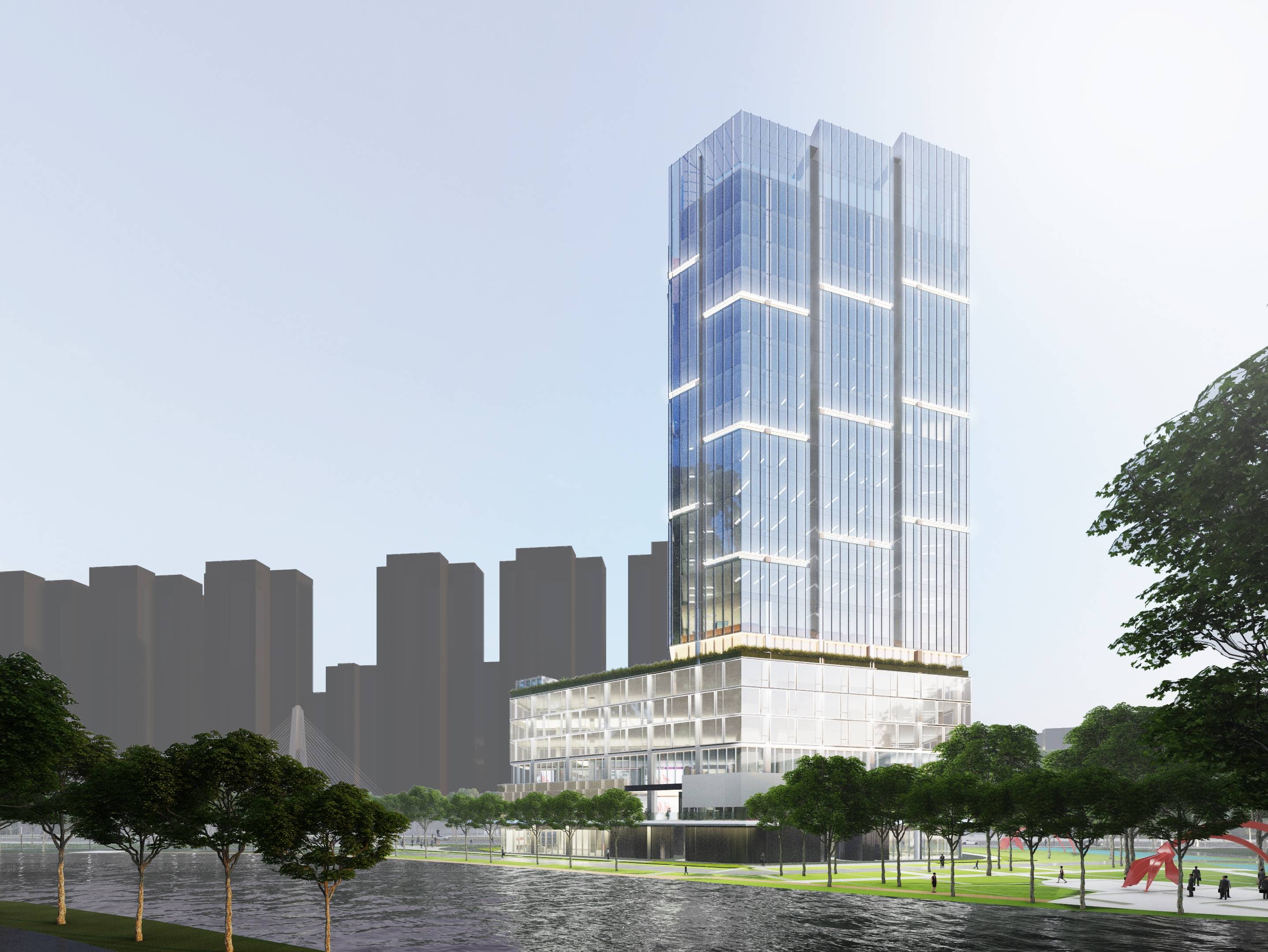 周争鸣受区政协委员市建协慧亚集团刘亚军邀请到佛山建业大厦考察