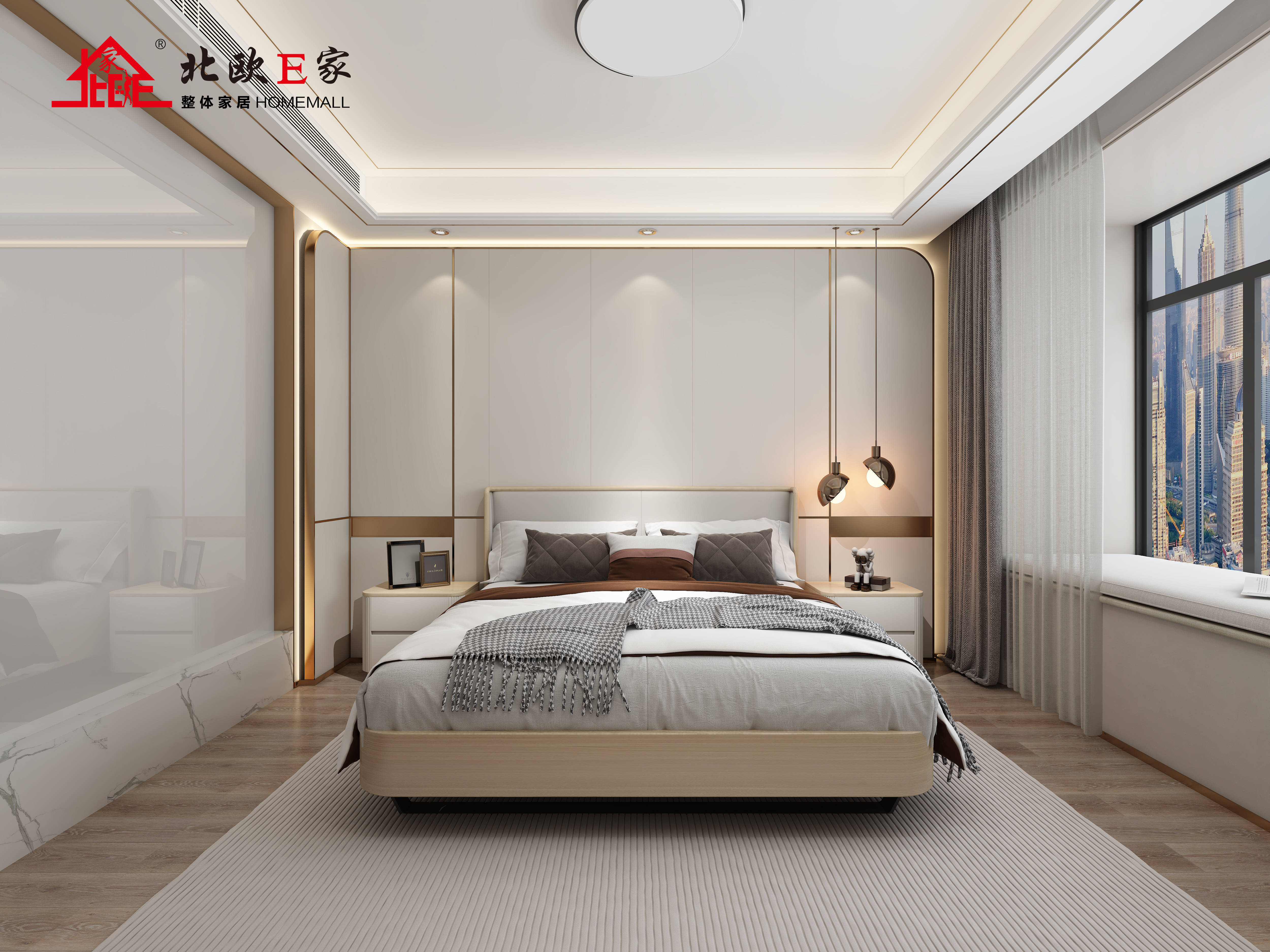 北欧e家:160平极简奶油风,城市里的私享慢生活