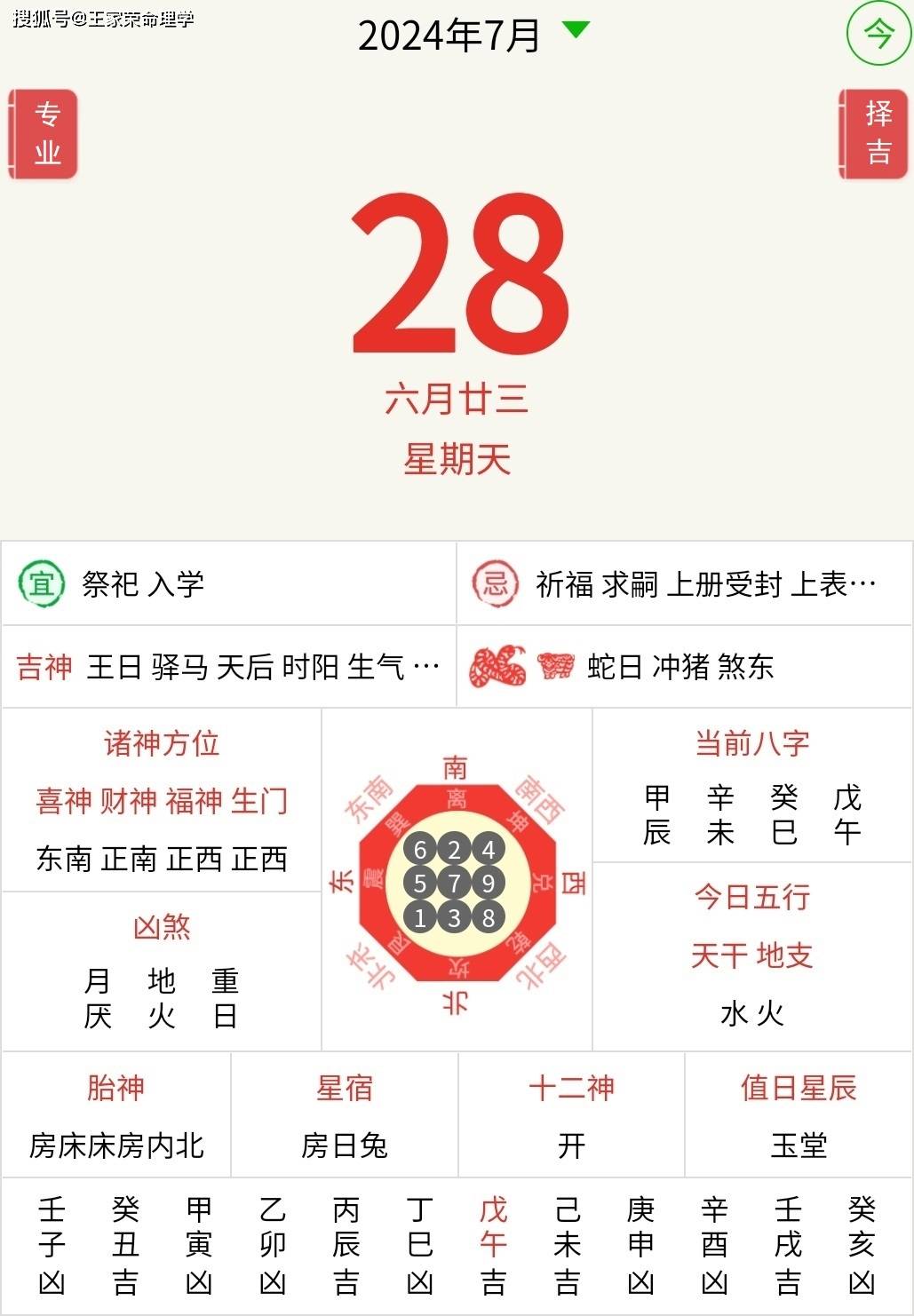 今日十二生肖运势播报2024年7月28日