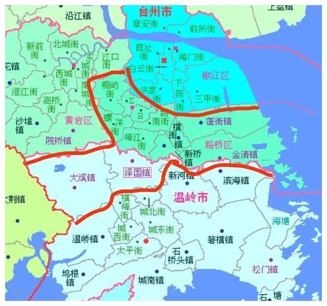 台州各县市镇地图图片