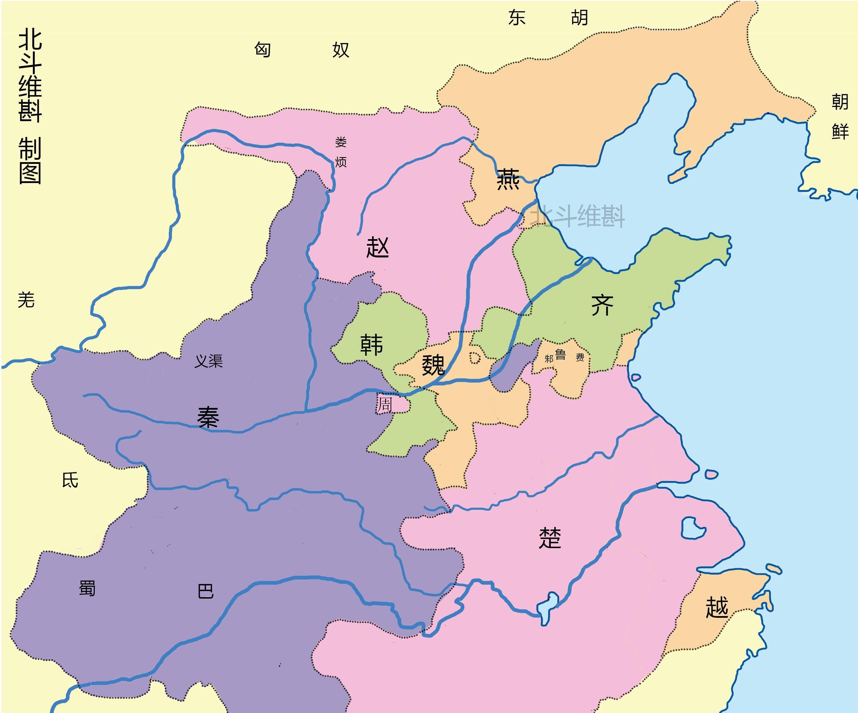 从大分裂走向大一统 通过地图了解春秋战国550年的战争