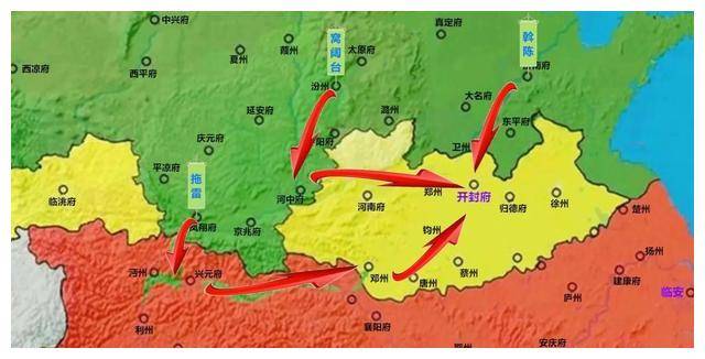 不料托雷却率军一路尾随袭扰,两军来至河南均州三峰山,完颜合达的大军