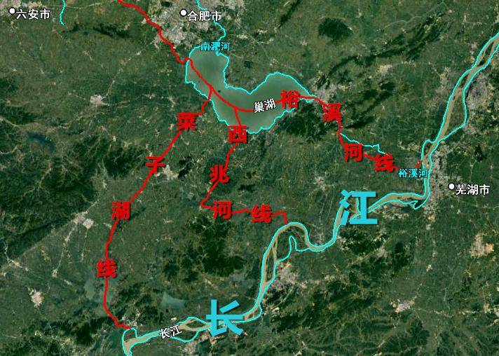 合肥江淮运河路线图图片