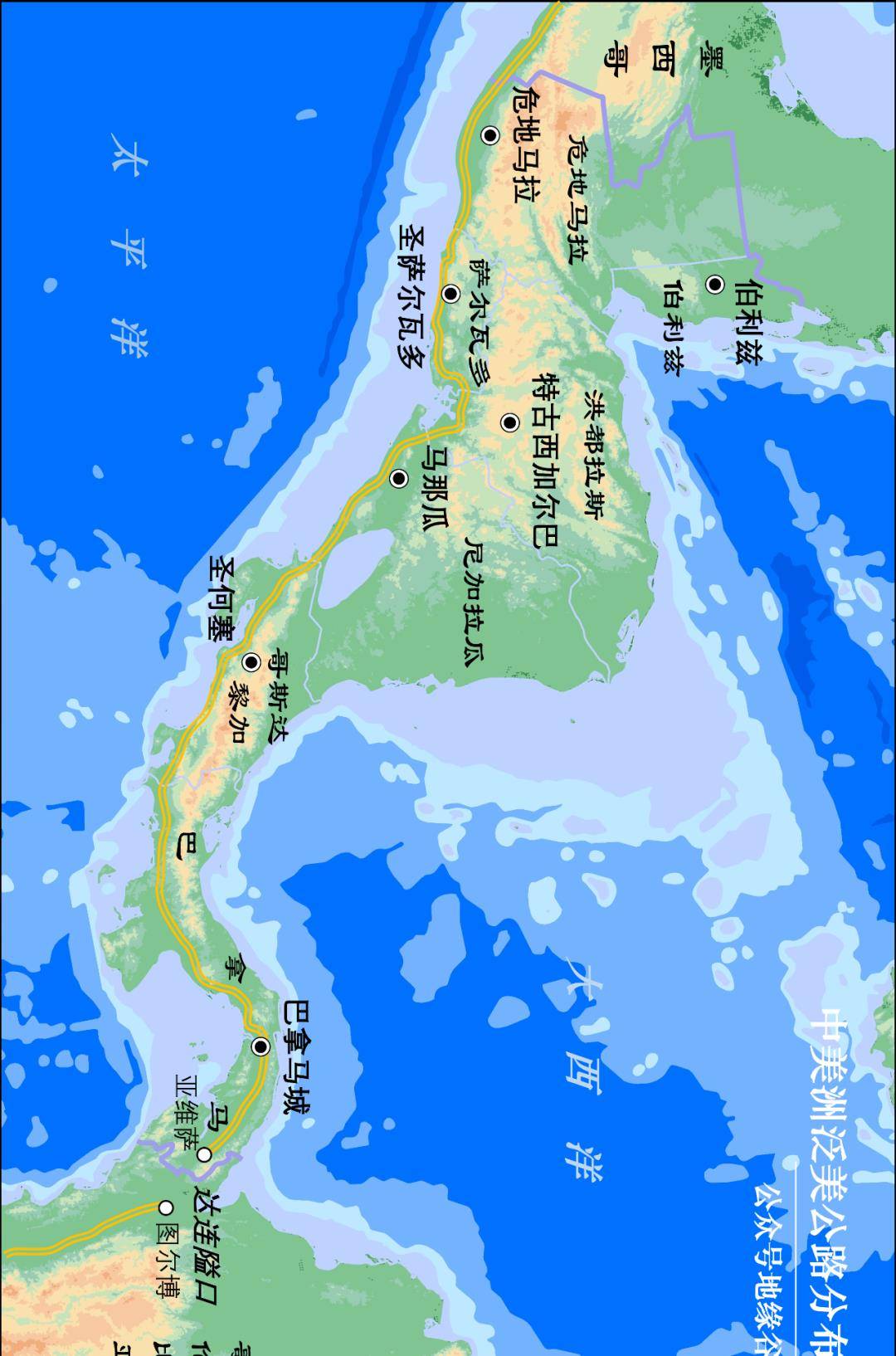 中途岛地形图图片