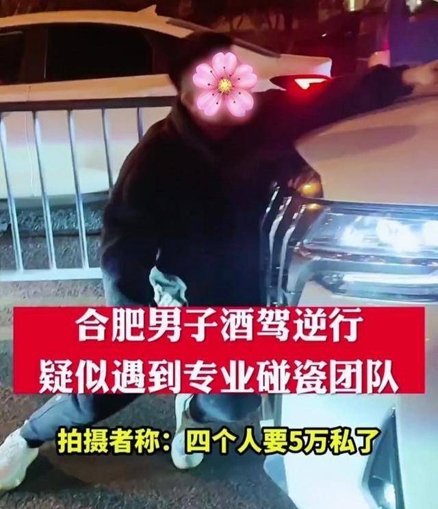 安徽:男子酒驾逆行,疑碰到专业碰瓷团队,网友:4个人要5万私了