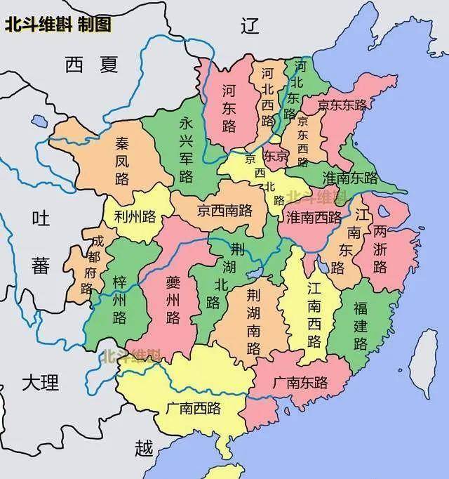 汉地十八省地图图片