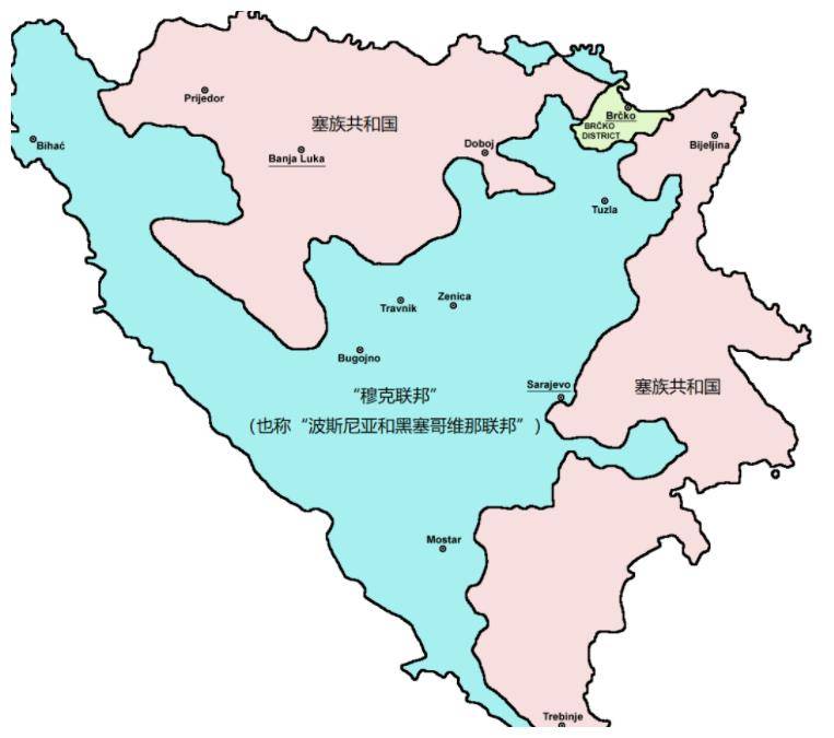 其中,波斯尼亚和黑塞哥维那联邦由穆斯林和克罗地亚族组成,"塞族共和