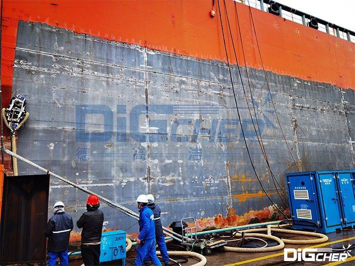 船体表面防腐工程：船舶自动化除锈喷漆技术_施工_过程_喷涂