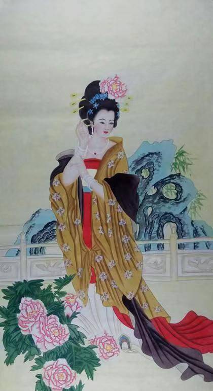 安䘵山杨贵妃细节描写图片