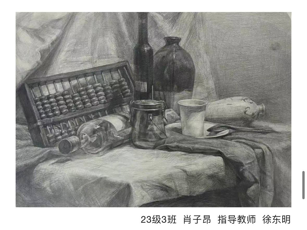 鲁迅美术学院静物素描图片