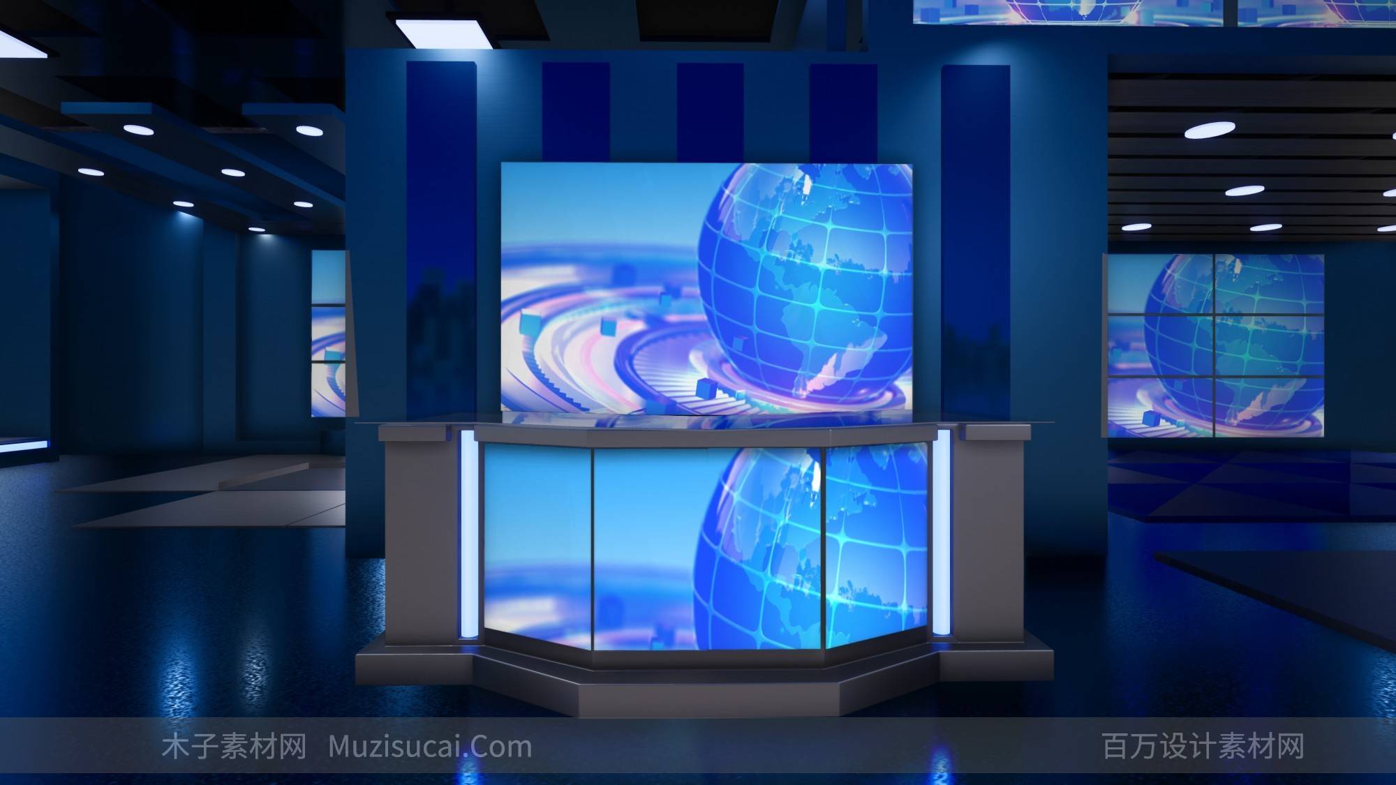 虚拟演播厅绿幕素材合集:高清专业级多场景抠像视频素材