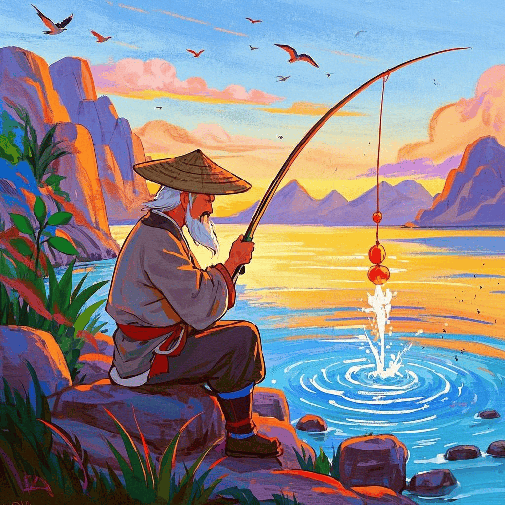 姜子牙钓鱼:愿者上钩