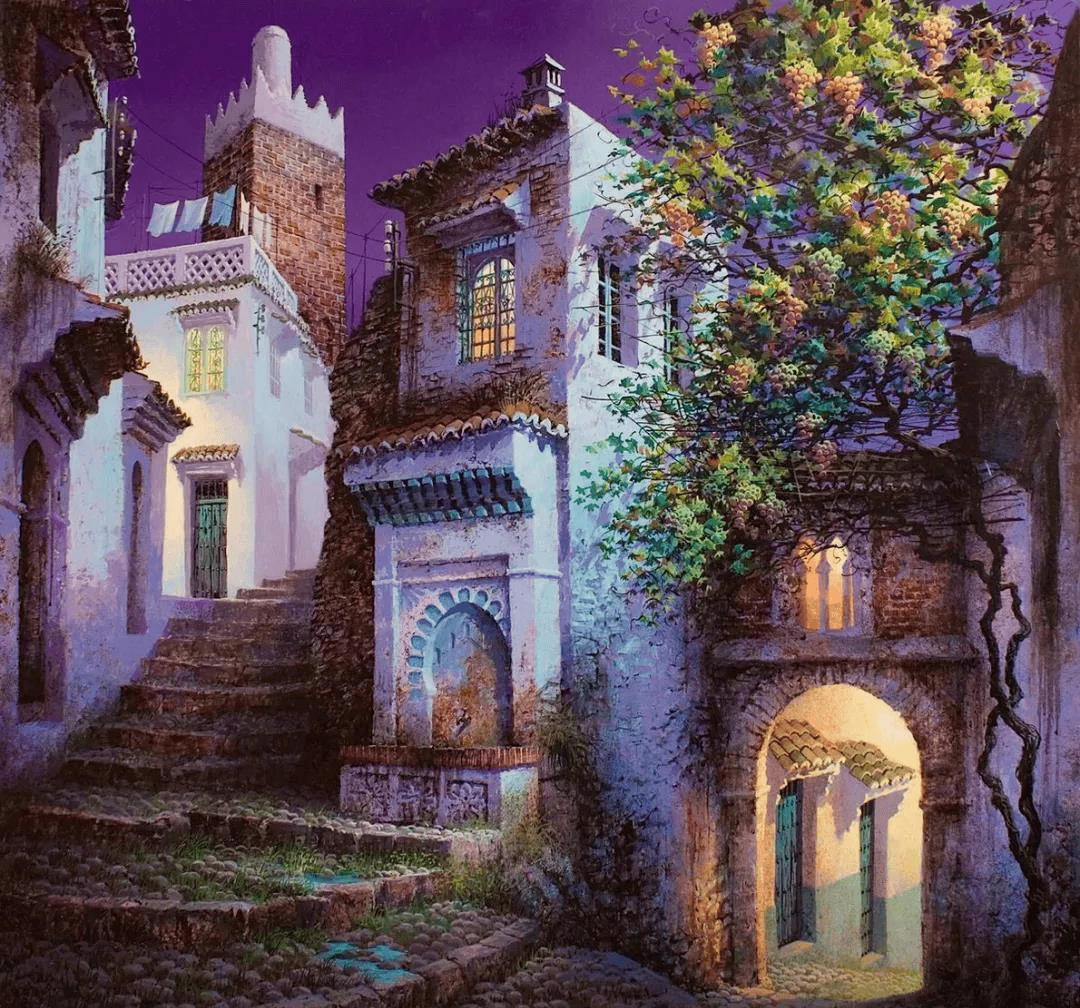 9岁时开始画画,他笔下的这座童话小镇,美出了新高度