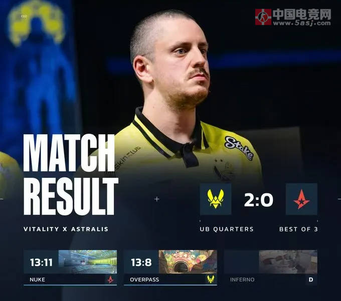 Vitality强势开启2025下半赛季 2-0横扫Astralis展现王朝底蕴
