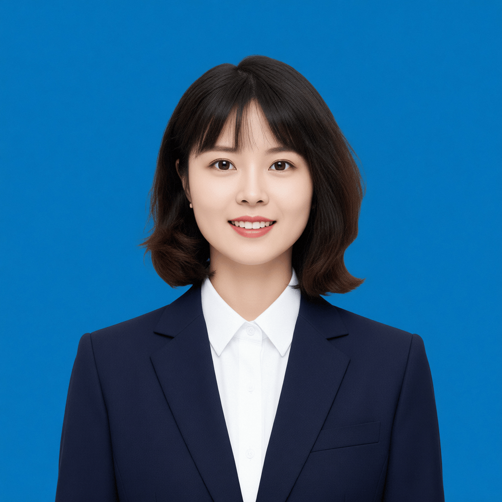 黑色西装 蓝底,气场直接拉满