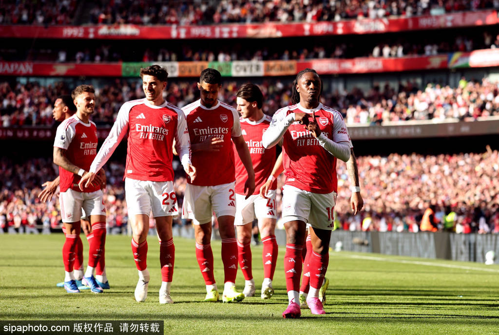 英超-阿森纳1-0纽卡 埃泽闪袭庆祝_哈弗茨_上半场_联赛