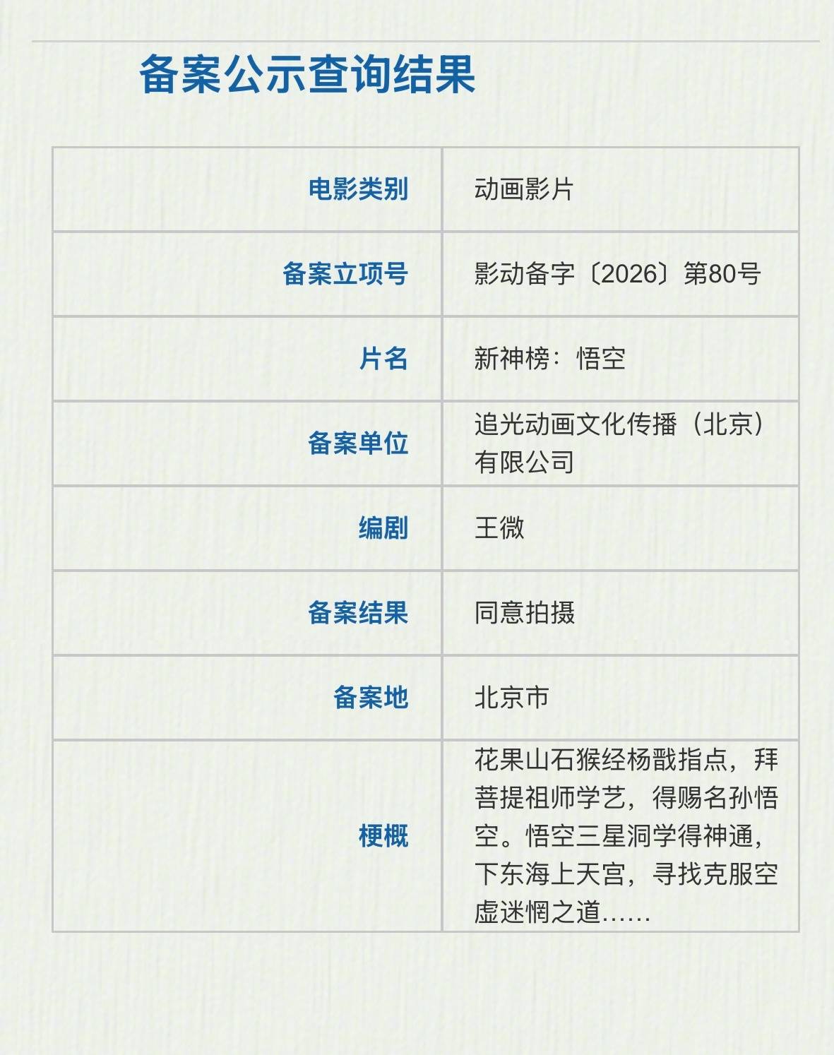 追光动画出品动画电影《新神榜:悟空》立项 聚焦孙悟空拜师菩提学艺成长的故事