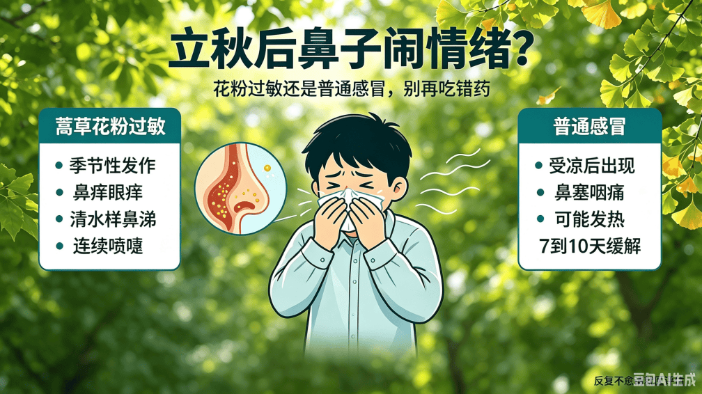 为什么一到立秋就疯狂打喷嚏？认清蒿草花粉，教你给呼吸道穿“防护服”