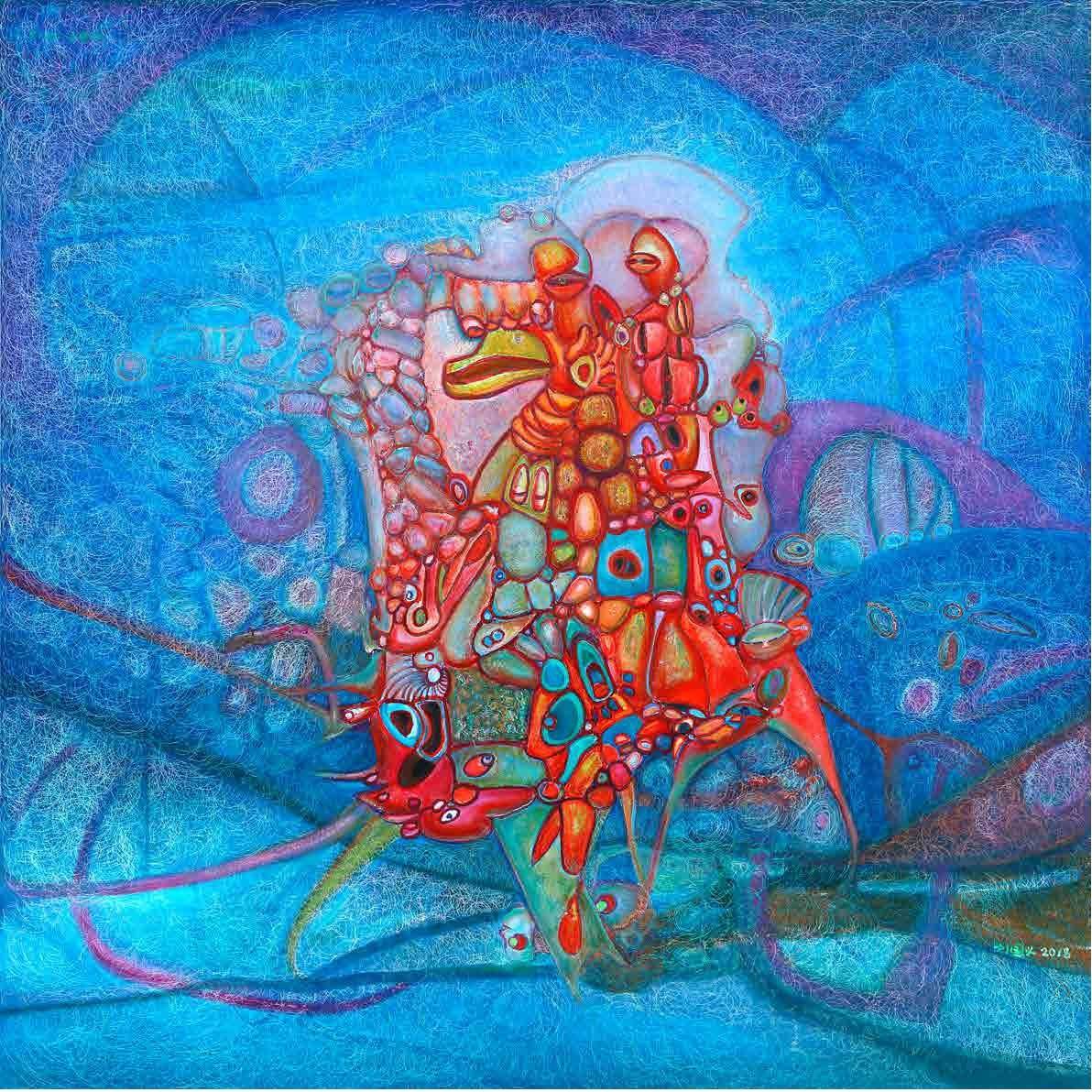 重生系列36 号 150x150cm　布面油画 2018.jpg