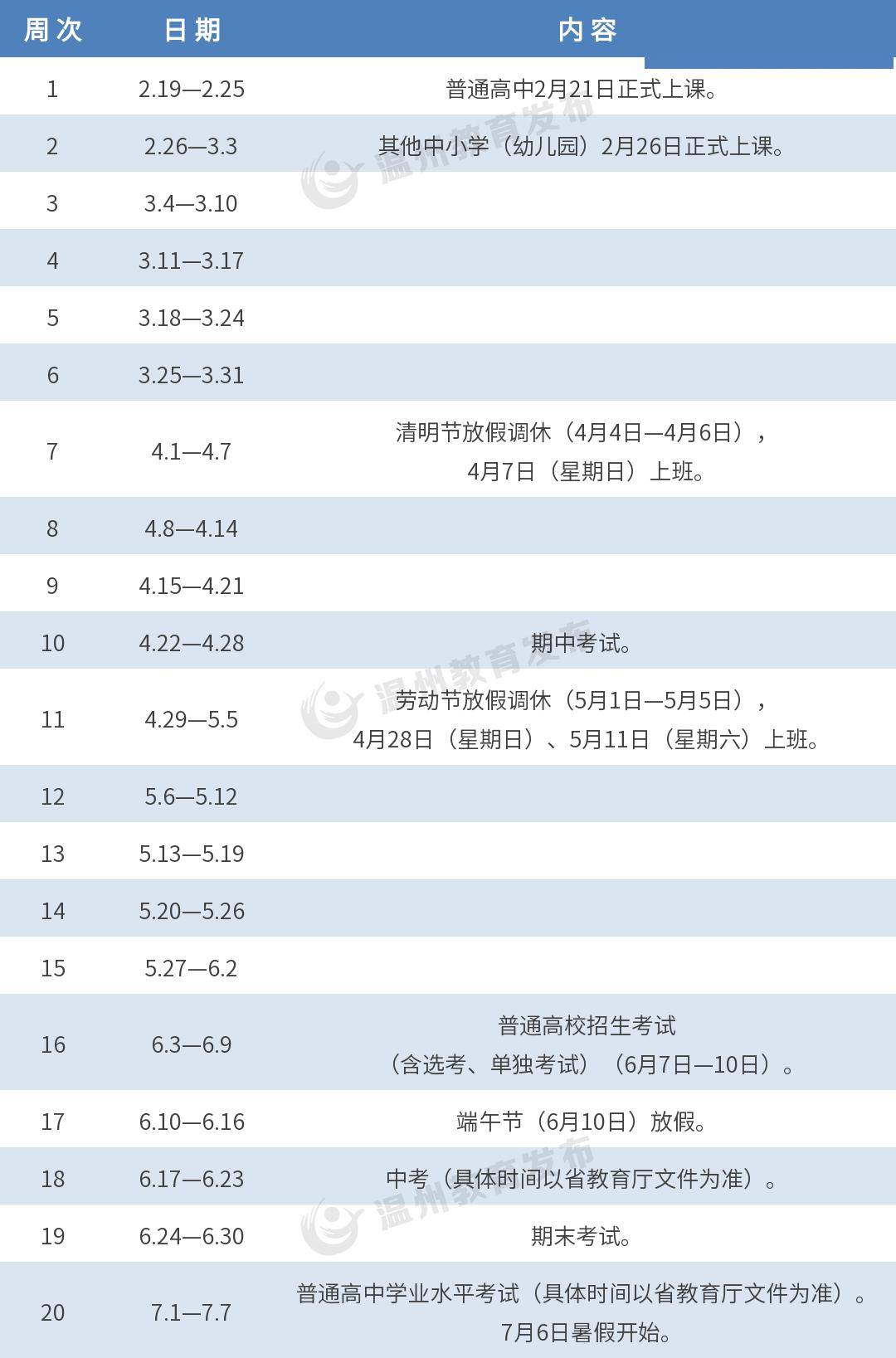 下學期開學時間,假期都定了!_溫州市_泰順_視頻