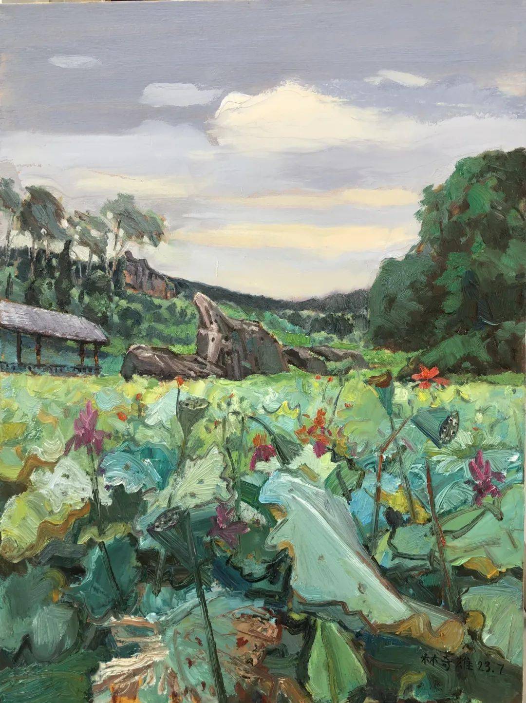 林昌年,林奇雄曾携手16名福建著名画家参与由福建省美术家协会,漳州市