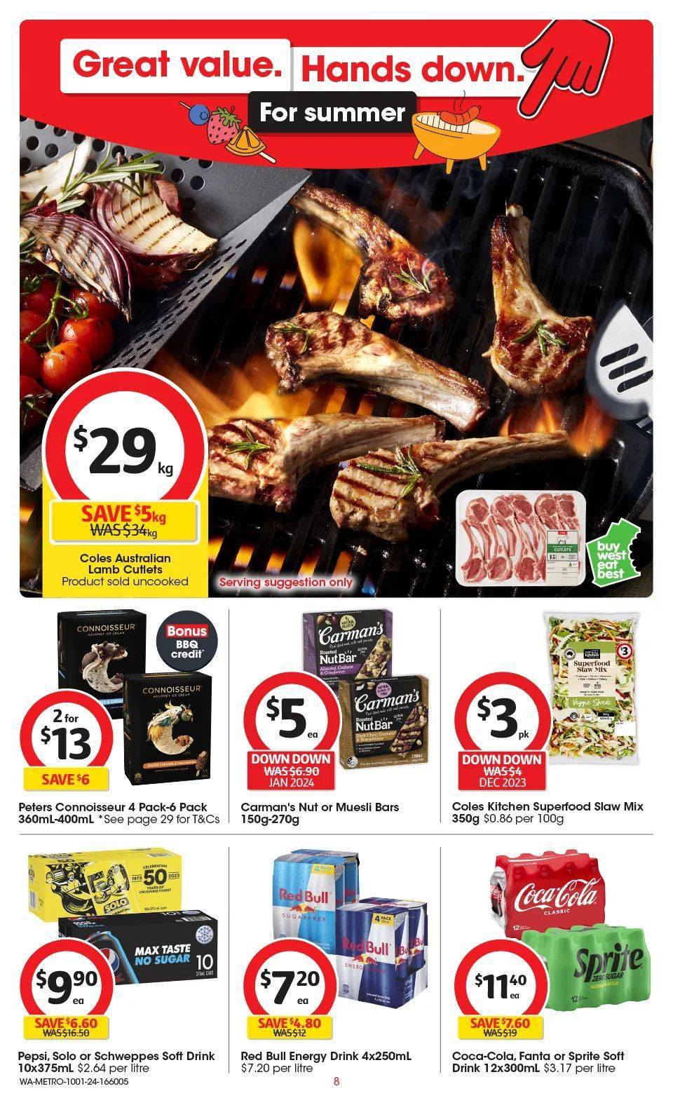 coles 1月10日特價打折信息