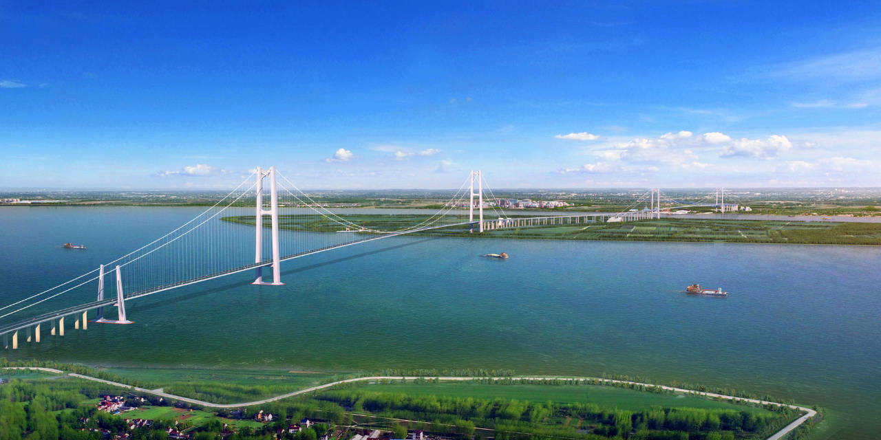 张靖长江大桥图片