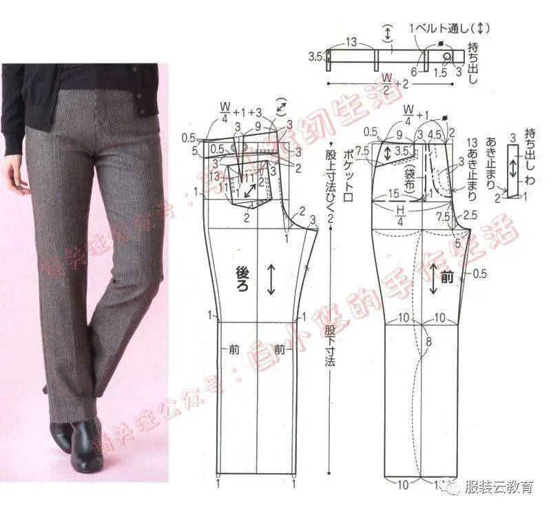 所以在裁剪过程中就存在着不同的方式,下面就简单的介绍一下男女裤子