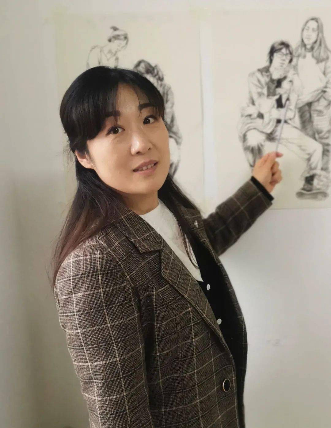 潍坊四中教师在市级美术作品展览炫风采