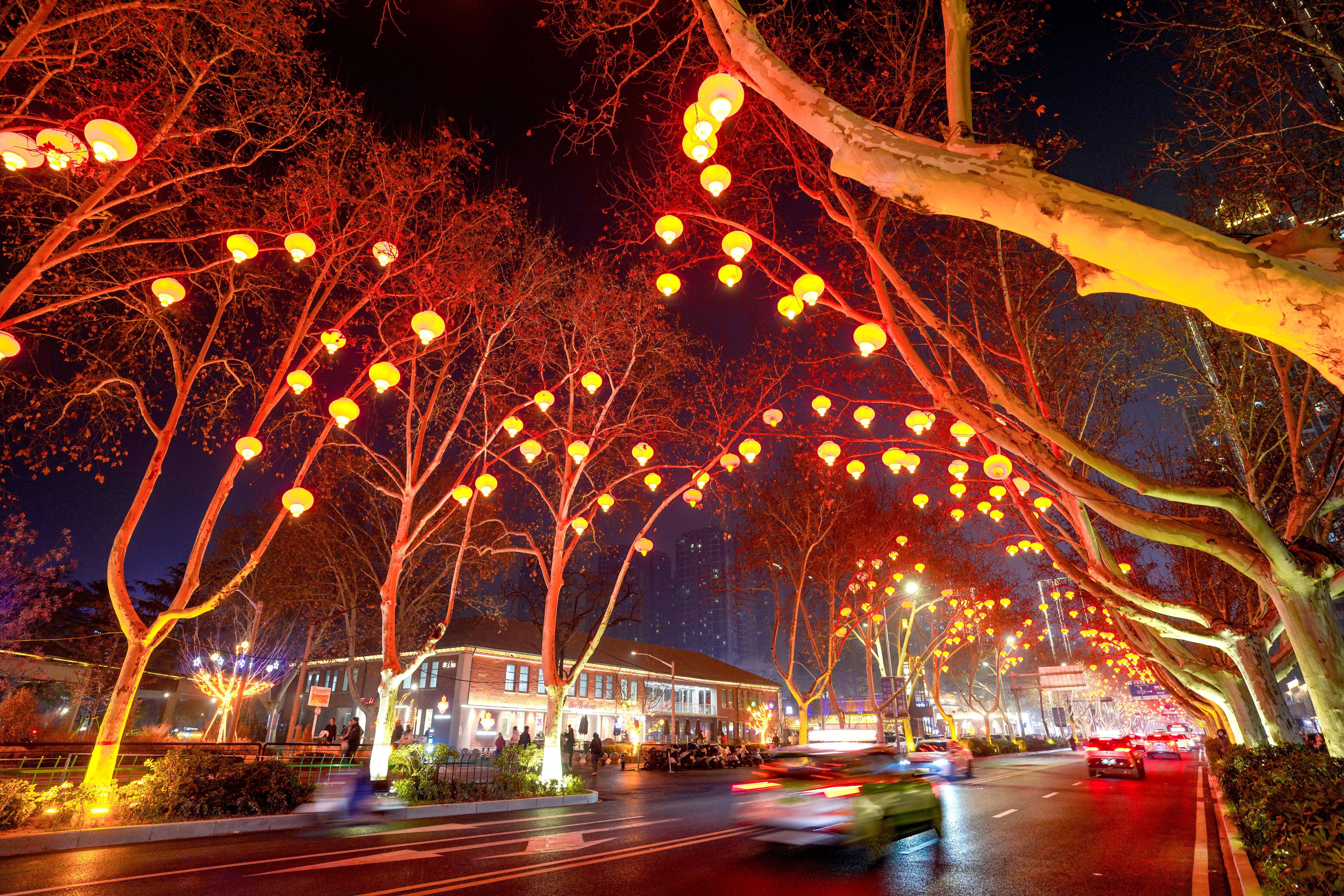 彩灯夜景图片真实图片图片