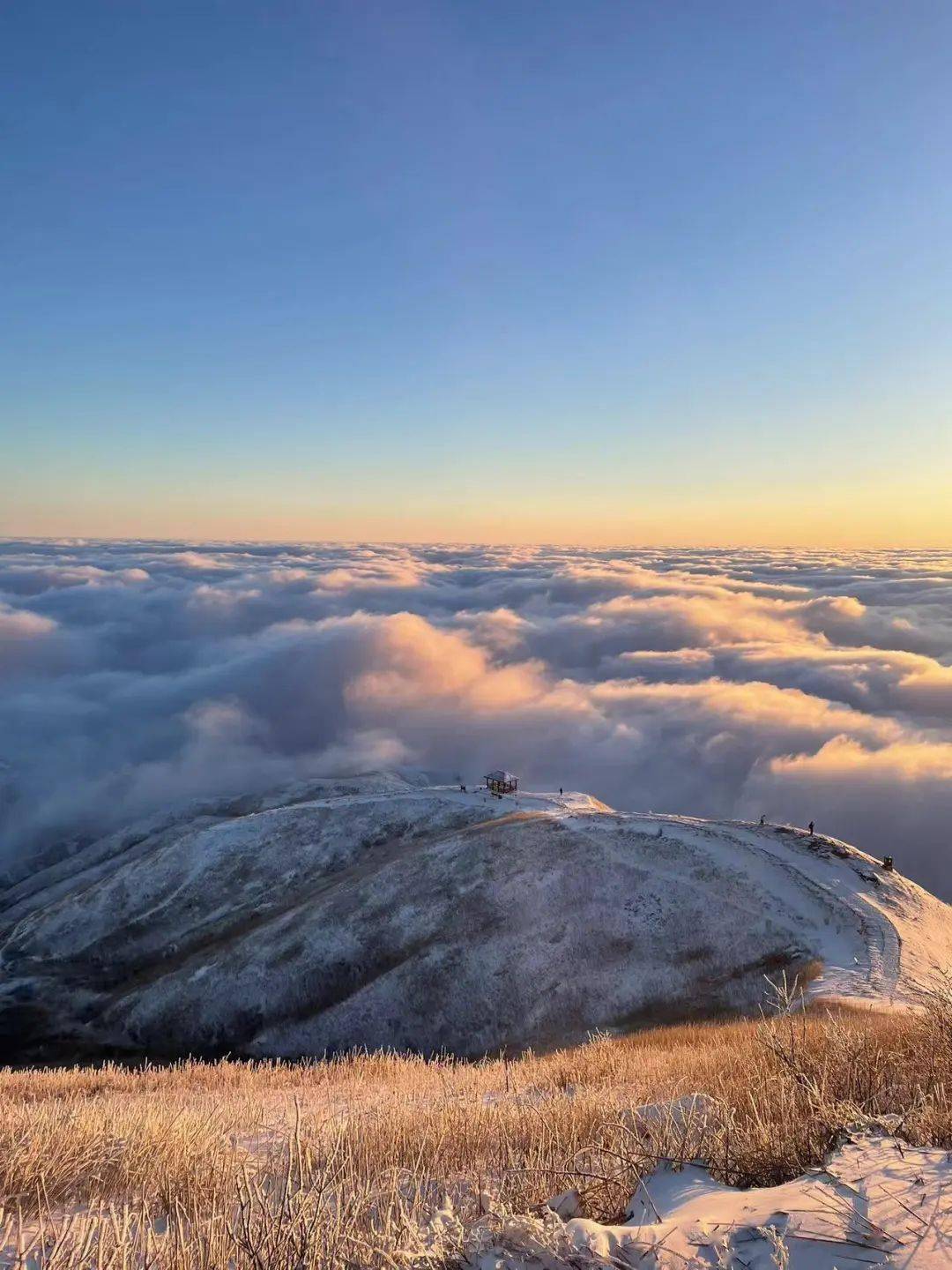 武功山雪景 时间图片