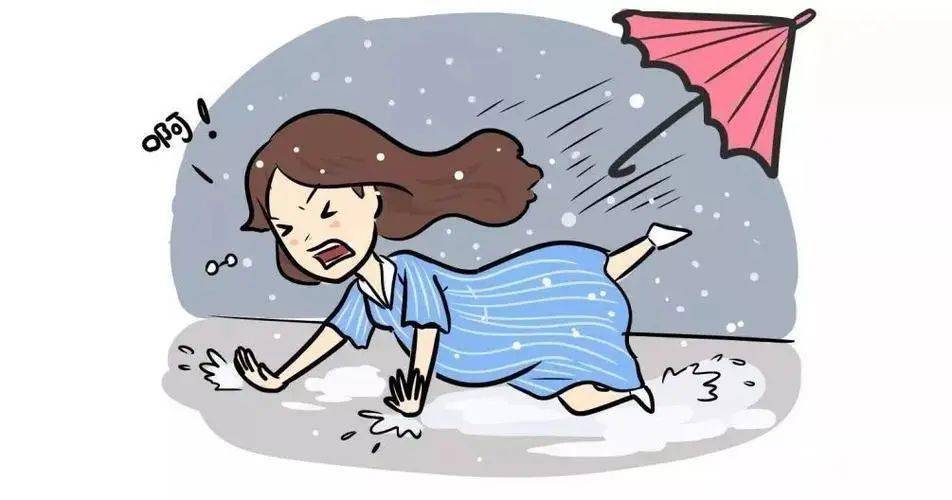 大雪纷飞,地面湿滑,医生提醒,雪天出行,要注意跌倒摔伤,防范骨折.