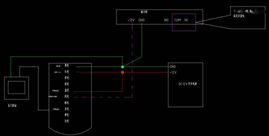 各種門禁系統接線詳細圖解(含中控)_門禁機_電源_專用