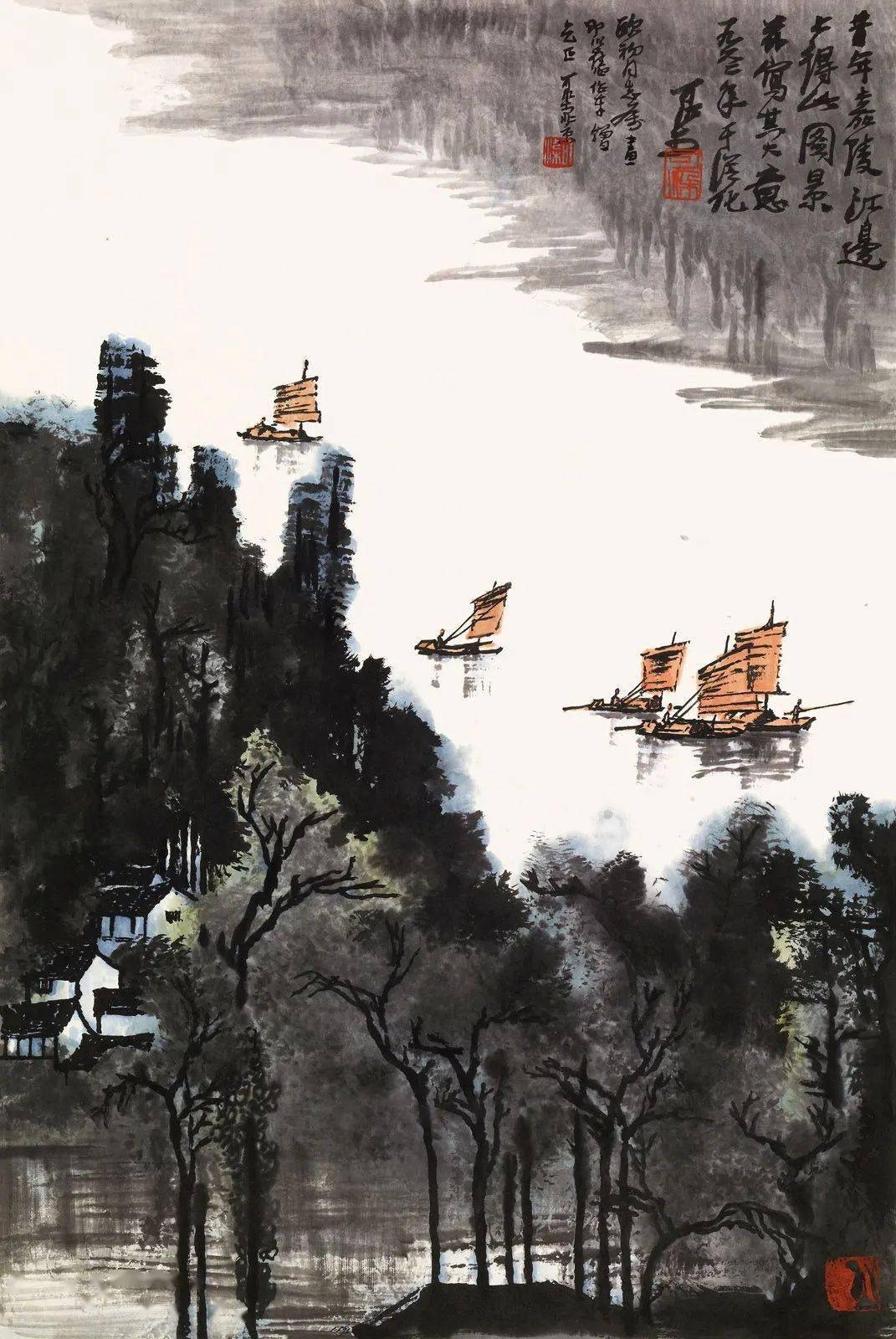 李可染的山水画做到了厚重美的高峰!_艺术_cm_作品