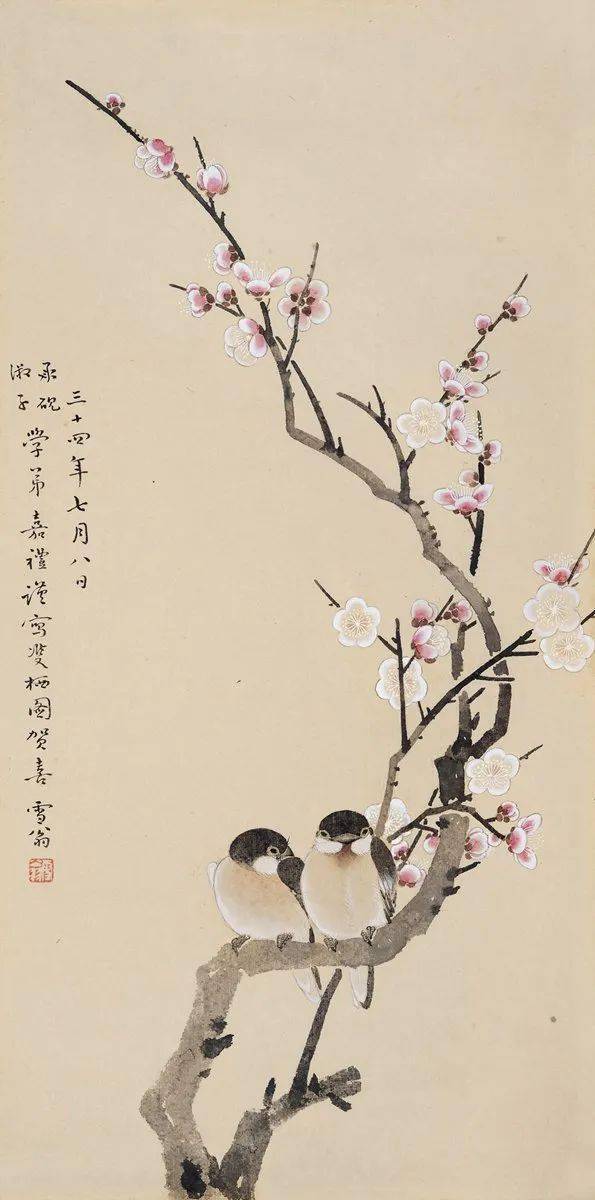 雪翁 花鳥圖 雪翁”画梅，美在清雅_梅花_工笔_版权