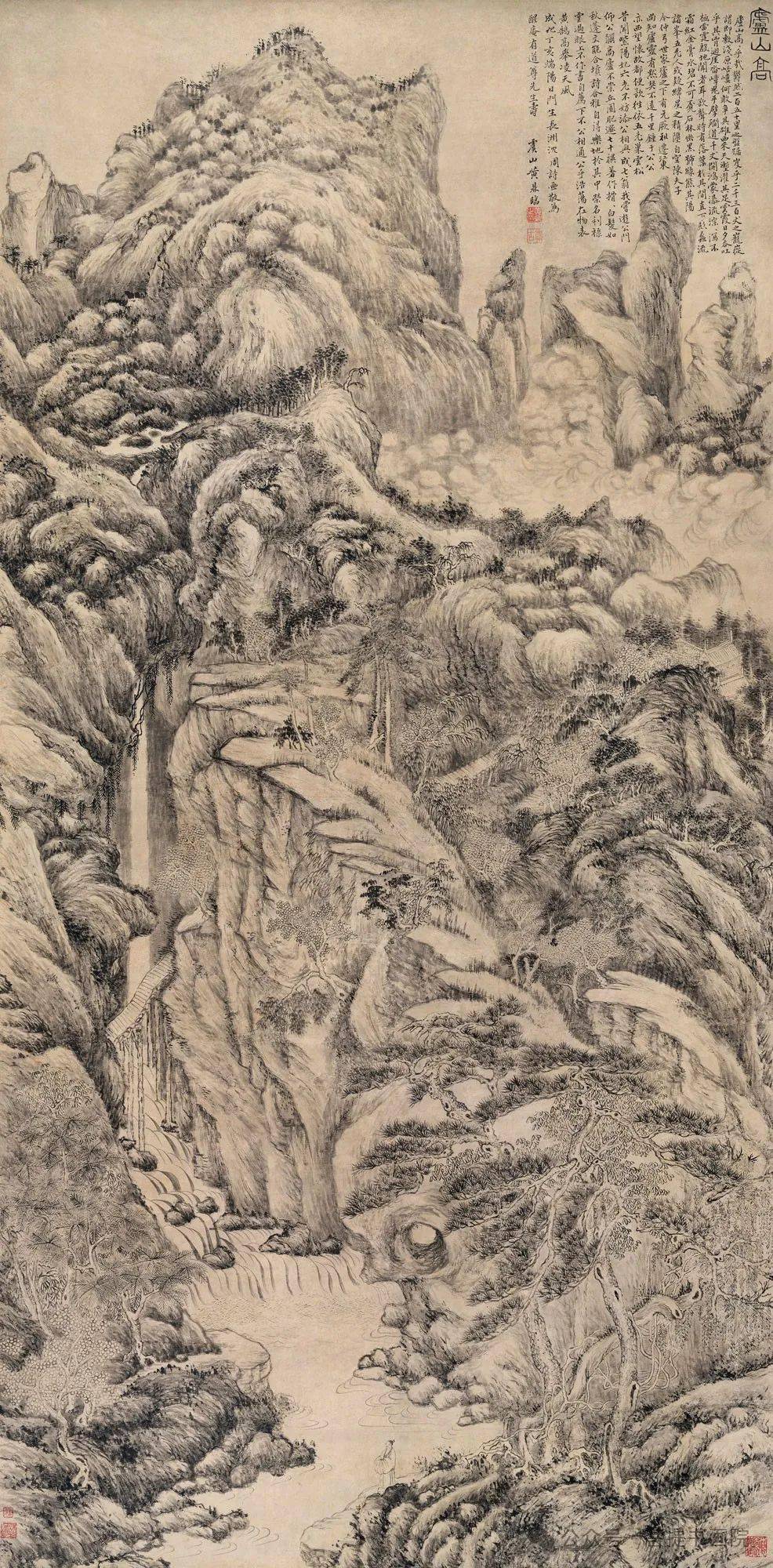 谭老师为你分享国画庐山山水画作品