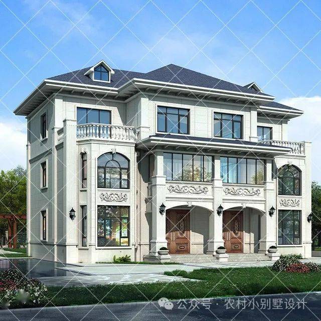 65套三层兄弟双拼别墅,2024新款三层农村兄弟双拼别墅自建房_图纸