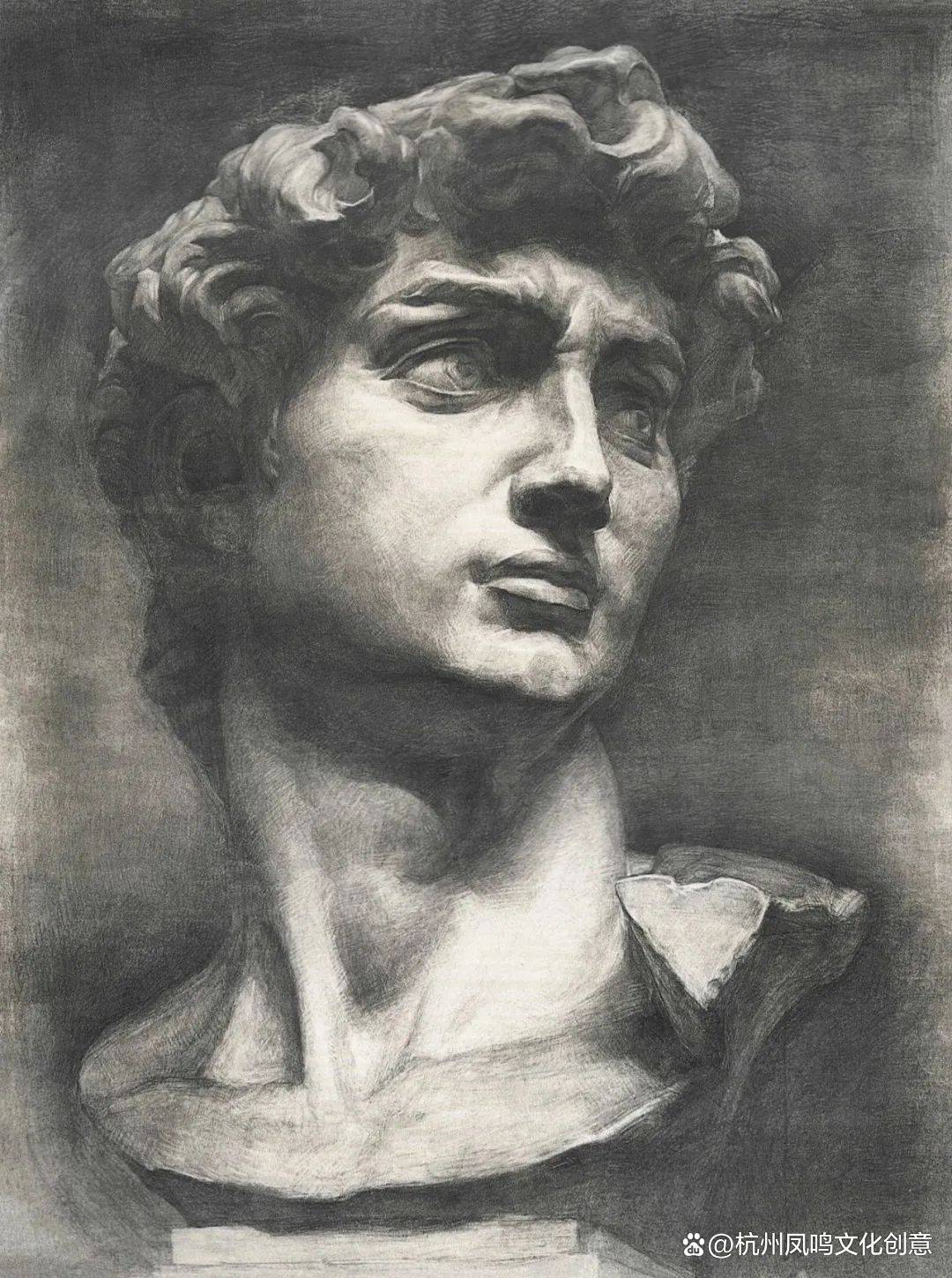 美院附中班集训:央美附中素描石膏像精选作品_雕塑_古希腊_罗马