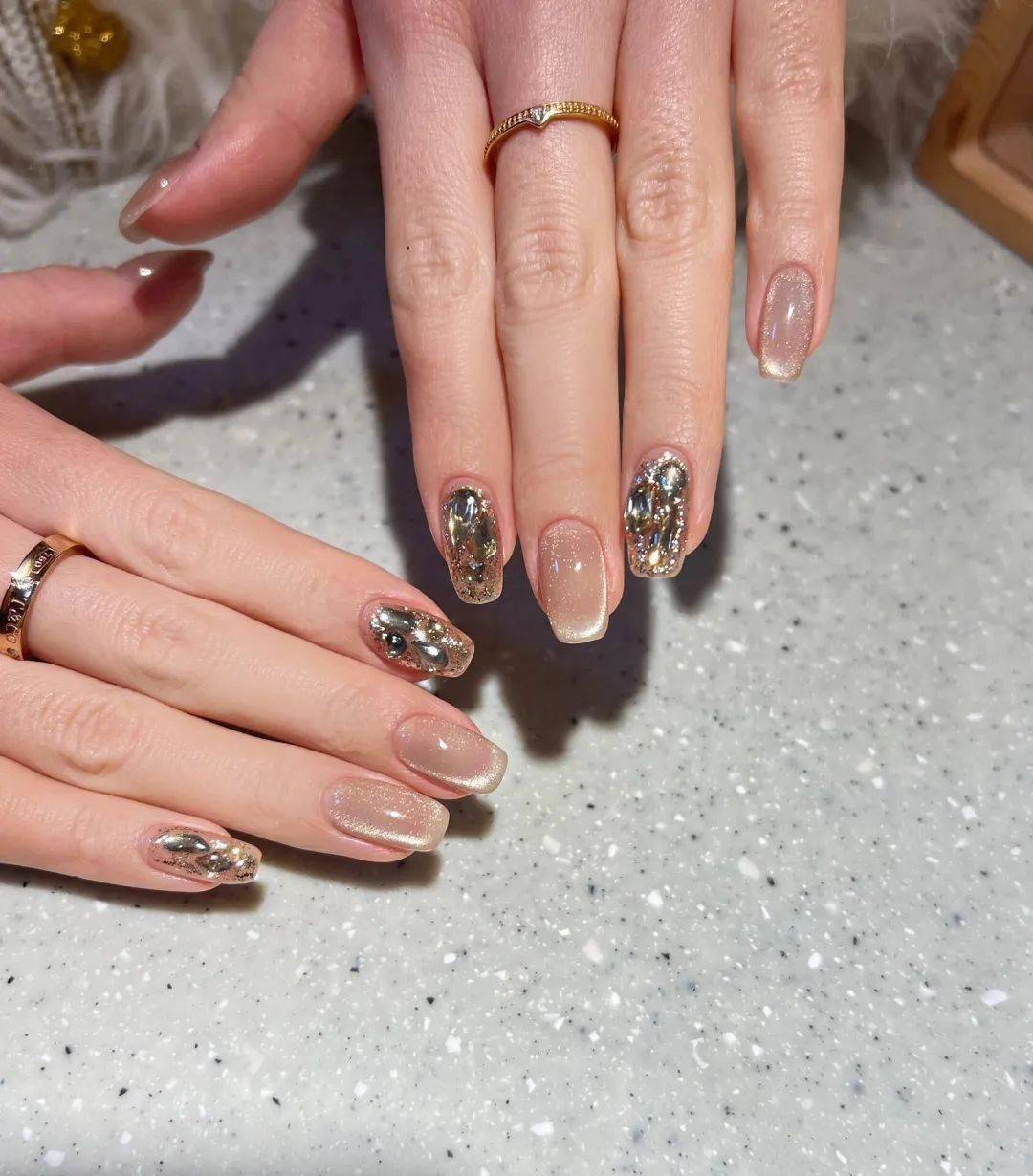 新春美甲特辑③| 一期爆闪猫眼美甲分享,高贵又显白~_后台_观点_版权