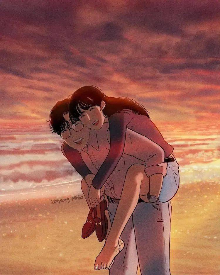 和前女友视频隔屏相望夜朦胧,笑似熟悉又陌生.