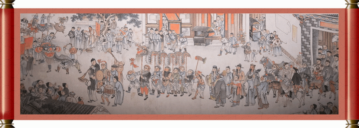 国宝画重点丨文物动起来·迎春图里迎新春_绵竹市_年画_民俗