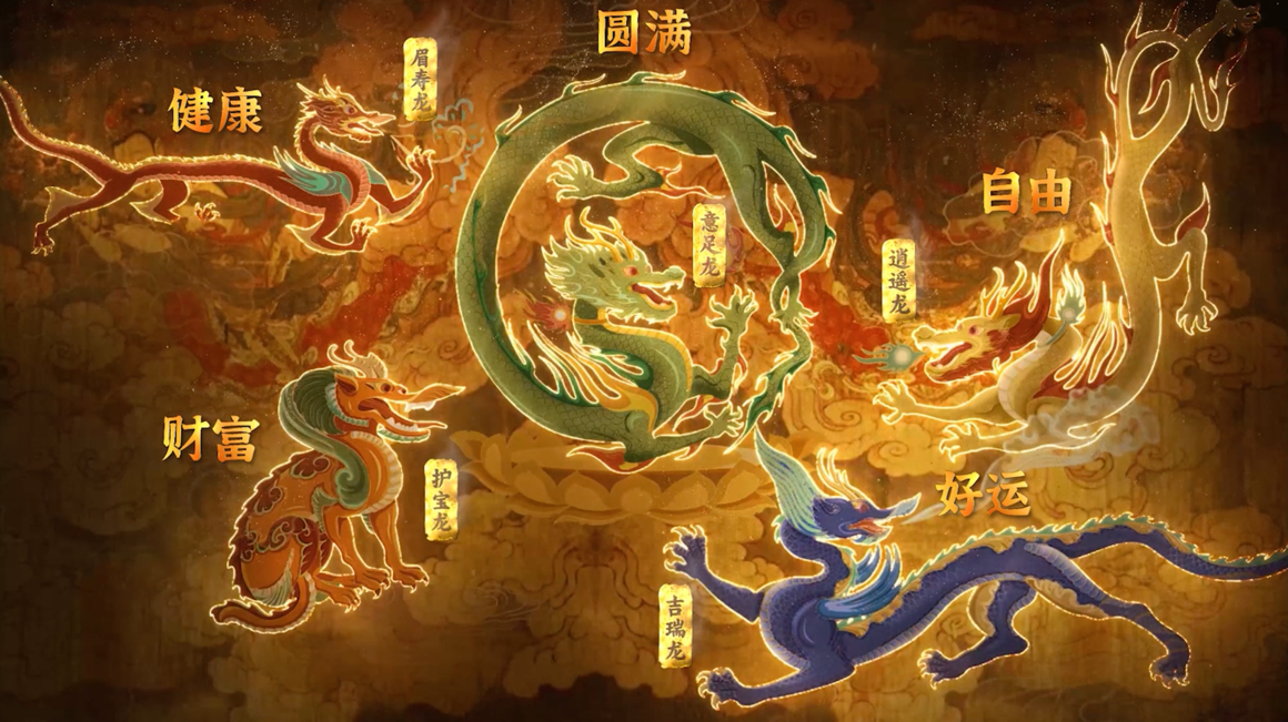 ai视频彩铃携敦煌众龙带来龙年好"彩"头_象征_送祝福_中国