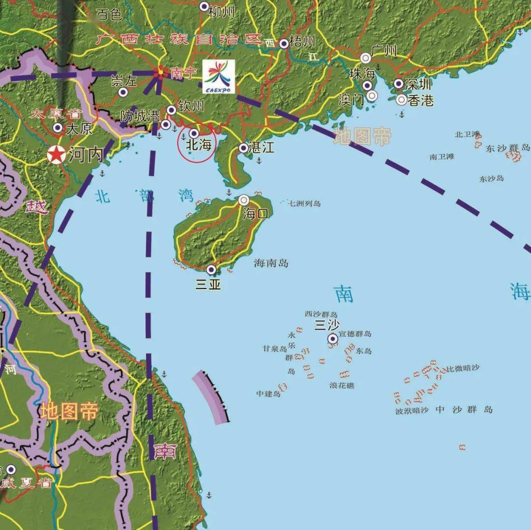 明明靠近南海,为何称北海市?_合浦郡_东盟_广西