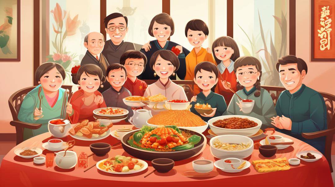 终于圆满完成,现在全家可围坐在一起,慢慢享用丰盛的菜肴,欢聚一堂