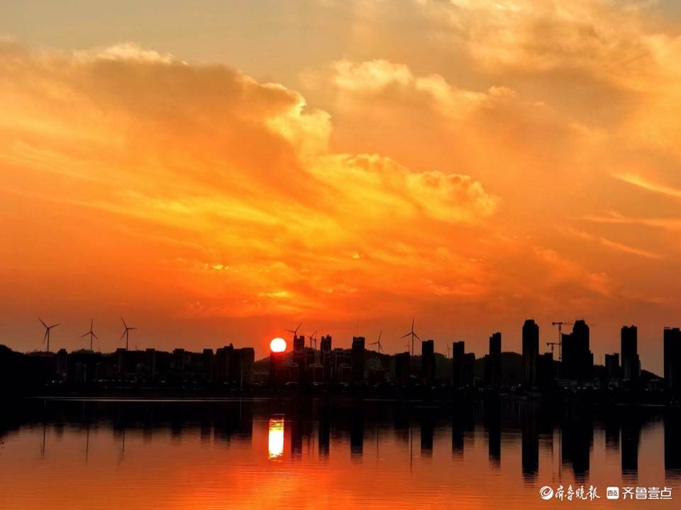 都昌县南山公园,夕阳晚照
