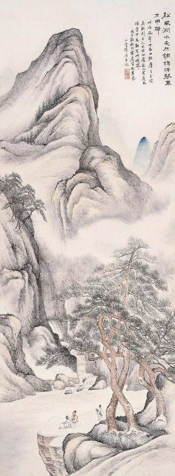 陆小曼国画,不愧一代才女!_徐志摩_胡适_风景