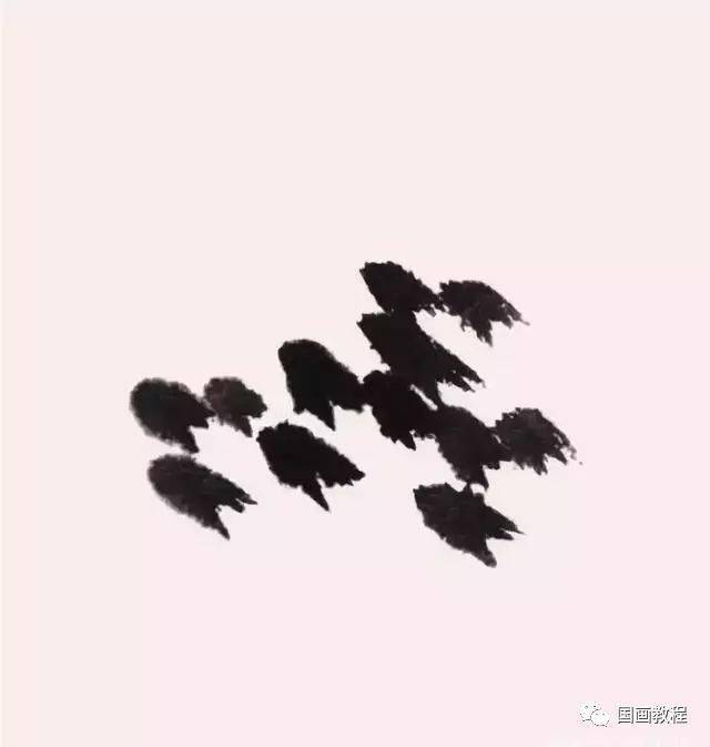 【国画教程】12种点叶入门法,实用好学!_叶子_叶法