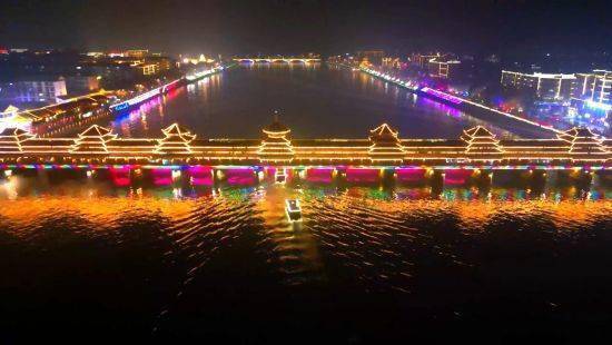 芷江风雨桥夜景图片