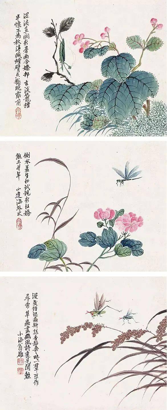 清 翁小海 花鸟鱼虫雅集分享_拍卖_国画_会上