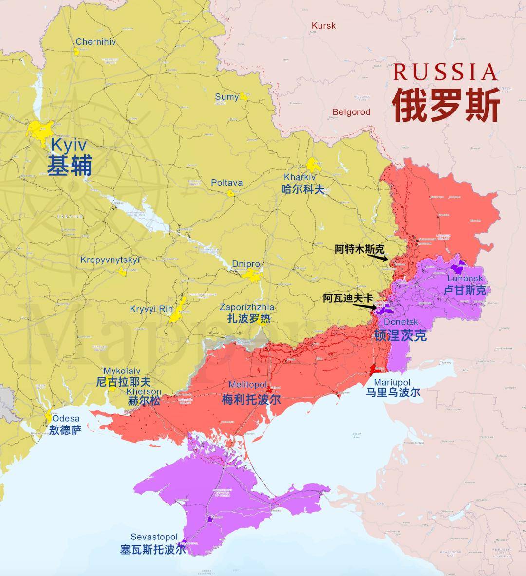 乌克兰最新战况地图图片